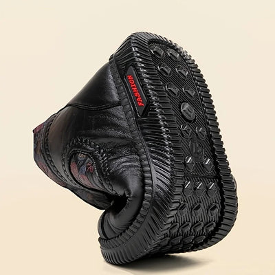 Sera™ | Vintage Floral Leather Ankle Boots