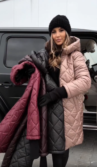 Bella | Elegant Quilted Puffer Jacket with Hood