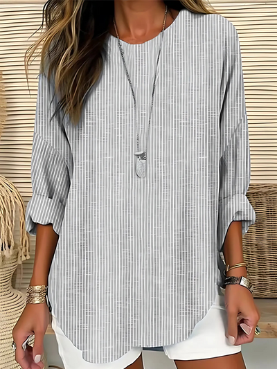 Stacy | Trendy Striped Blouse