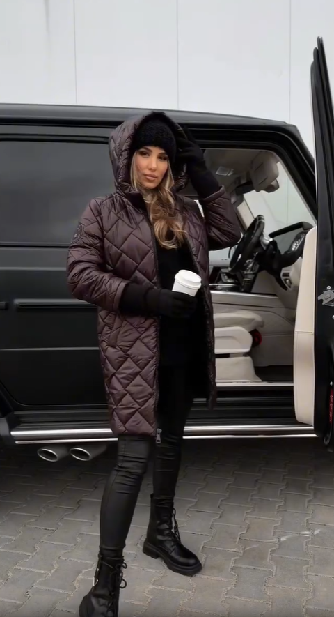 Bella | Elegant Quilted Puffer Jacket with Hood