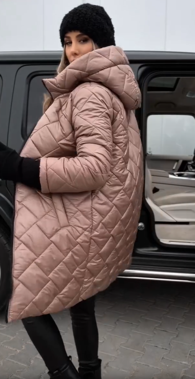 Bella | Elegant Quilted Puffer Jacket with Hood